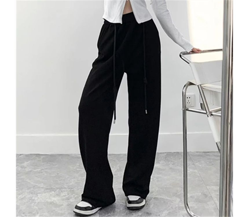 Asiris - High Rise Loose-Fit Effen Wijde Joggingbroek