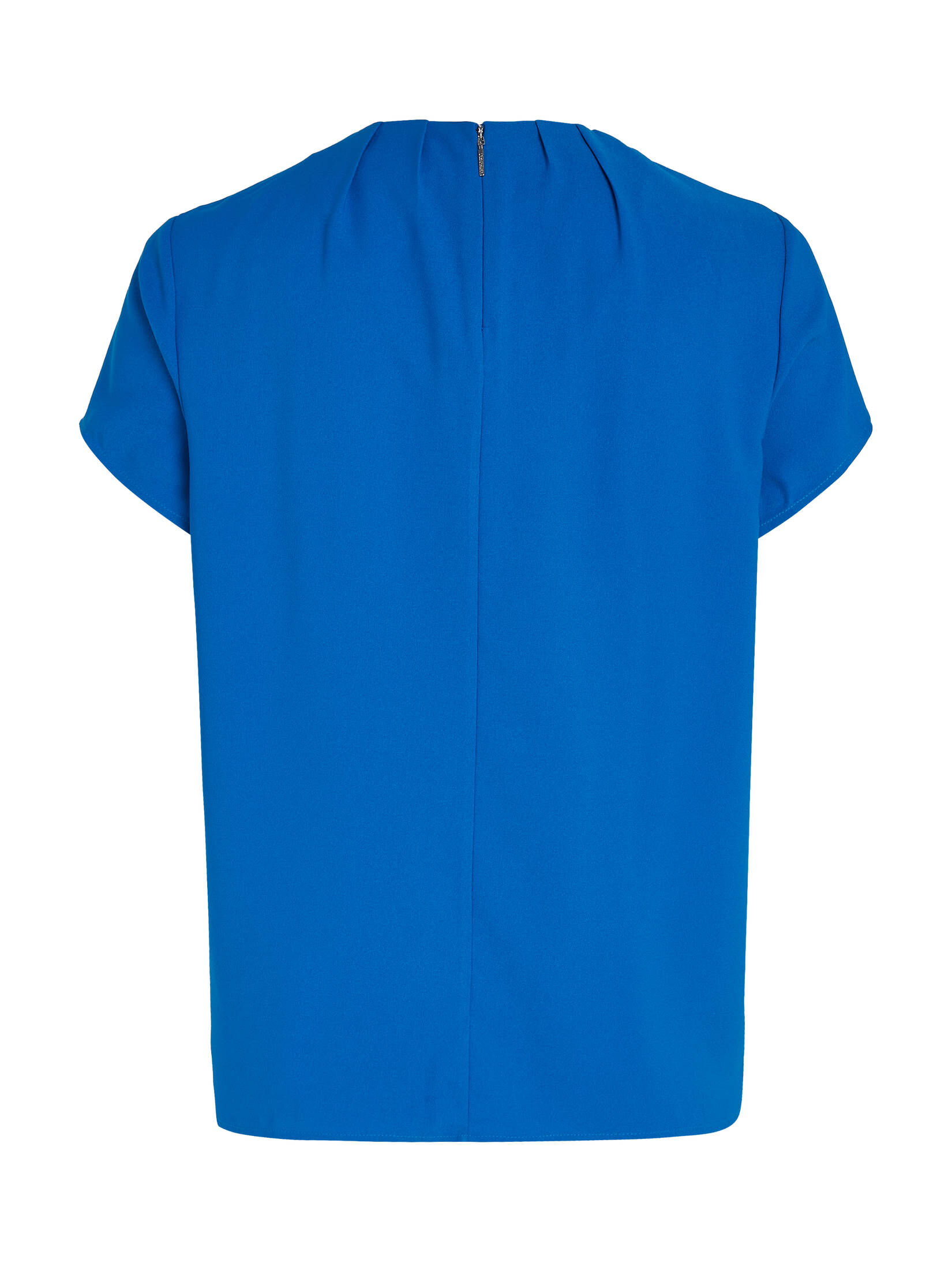 CALVIN KLEIN| Damen Bluse METAL BAR SHORT SLEEVE BLOUSE Kurzarm