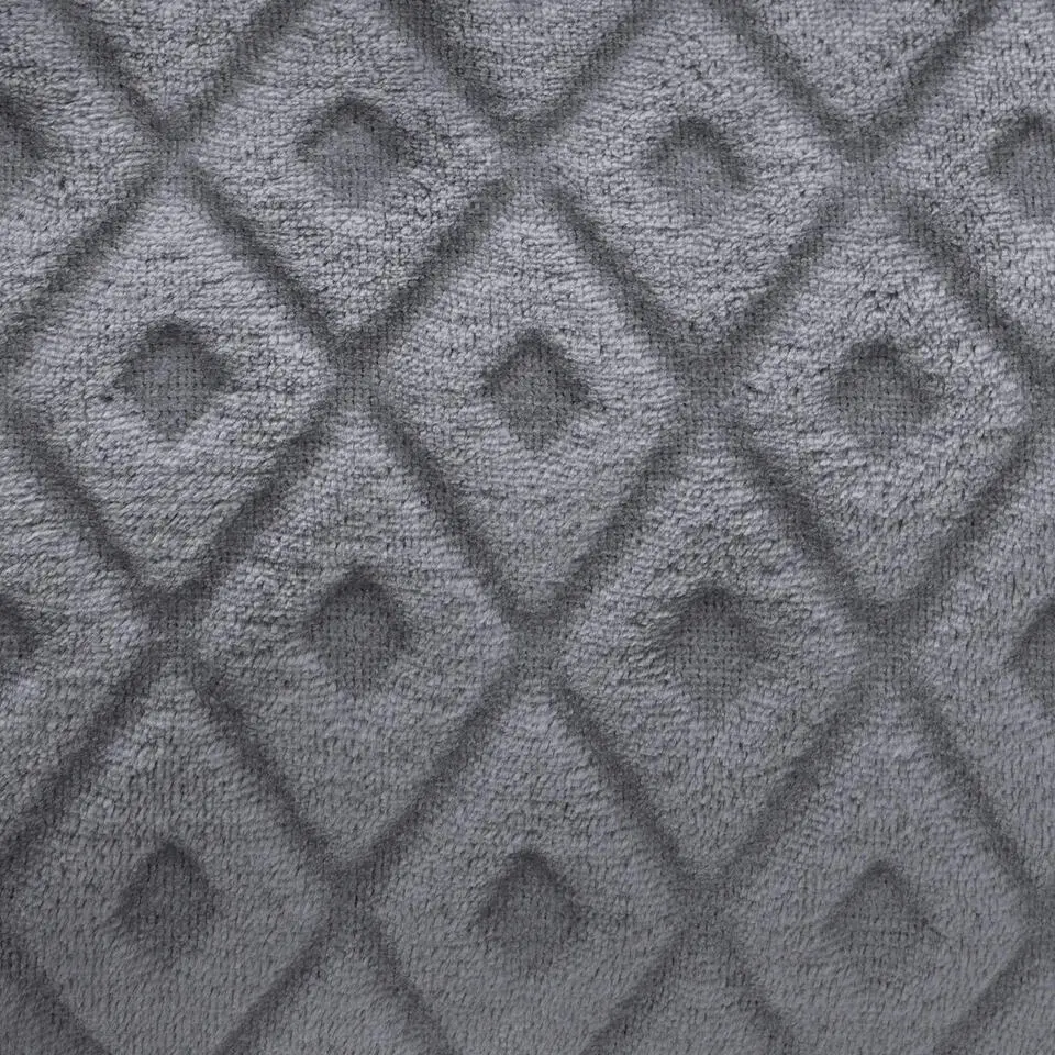 Atmosphera Plaid/bankdeken Monnet - betongrijs - 180 x 230 cm - fleece