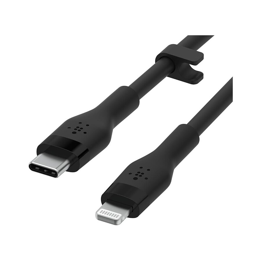 Belkin Boost Charge Flex Câble silicone USB-C vers Lightning (noir) - 1 m