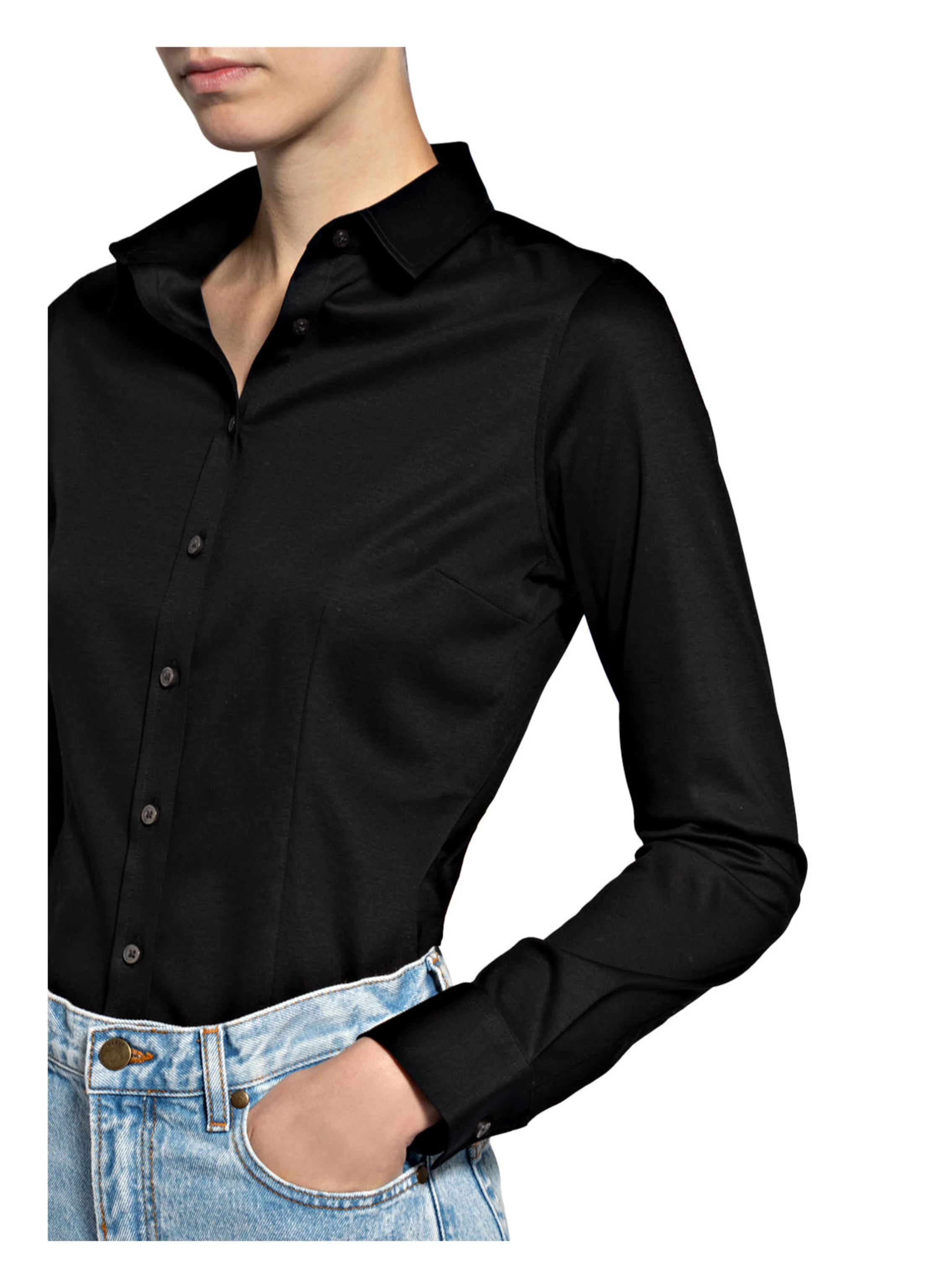 Soluzione Hemdbluse aus Jersey