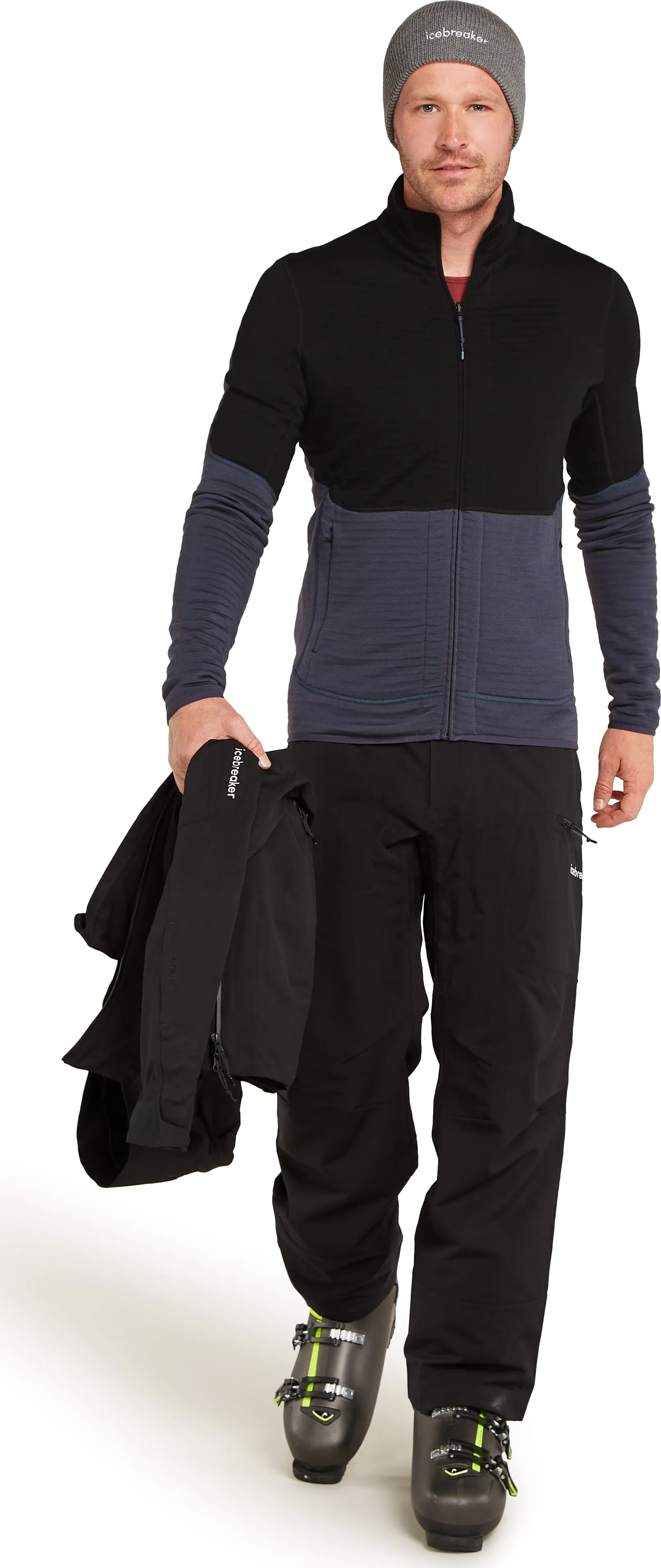 Icebreaker Men's Merino 400 Realfleece Descender Longsleeve Zip