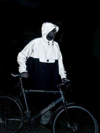 RIVER Unisex-Regenponcho  silber