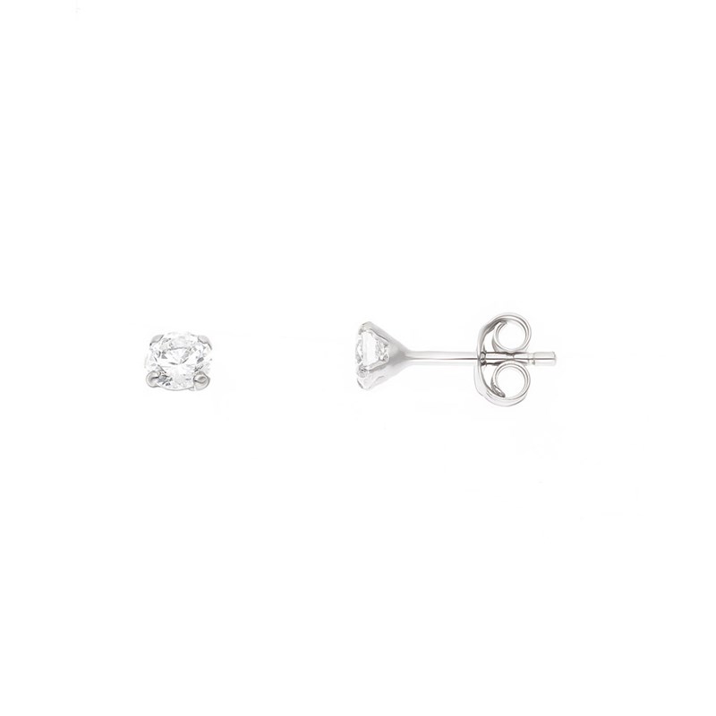 Boucles d'Oreilles solitaire - Argent 925