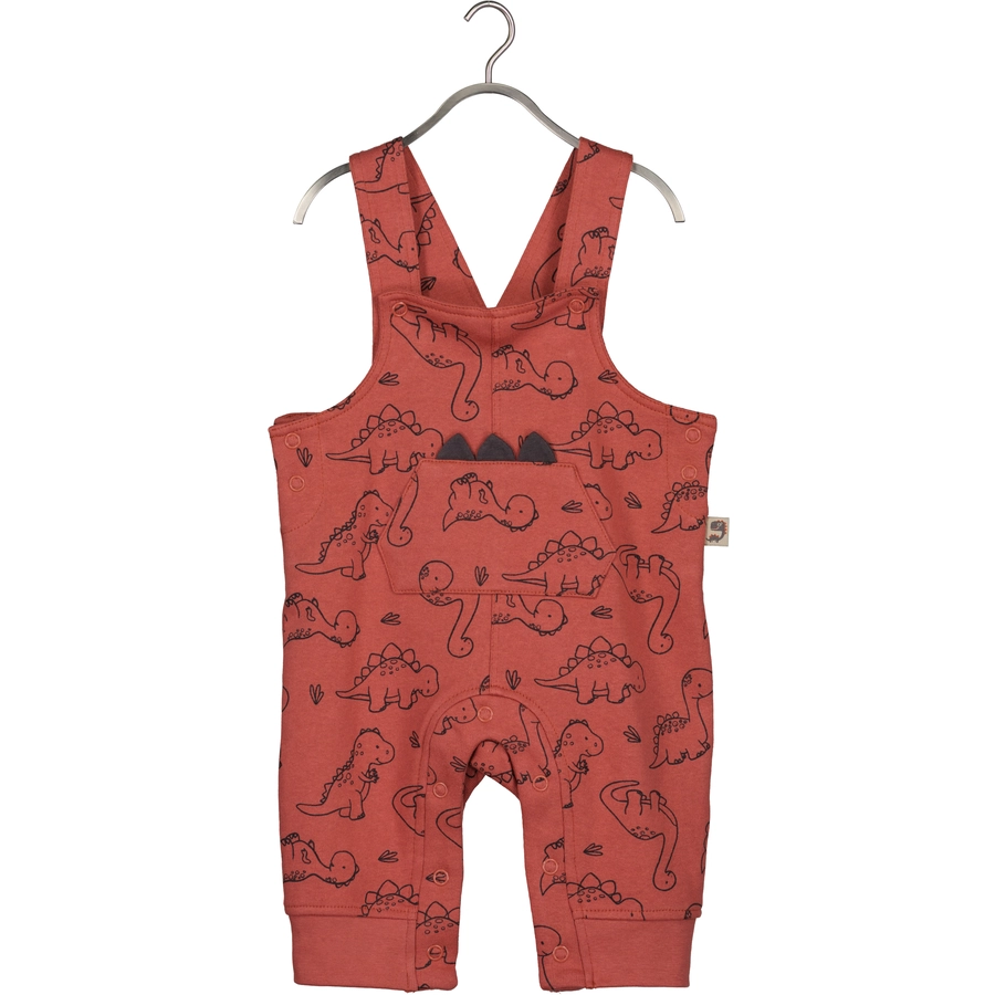 BLUE SEVEN 3er Set Latzhose + Body + Mütze Ziegelrot