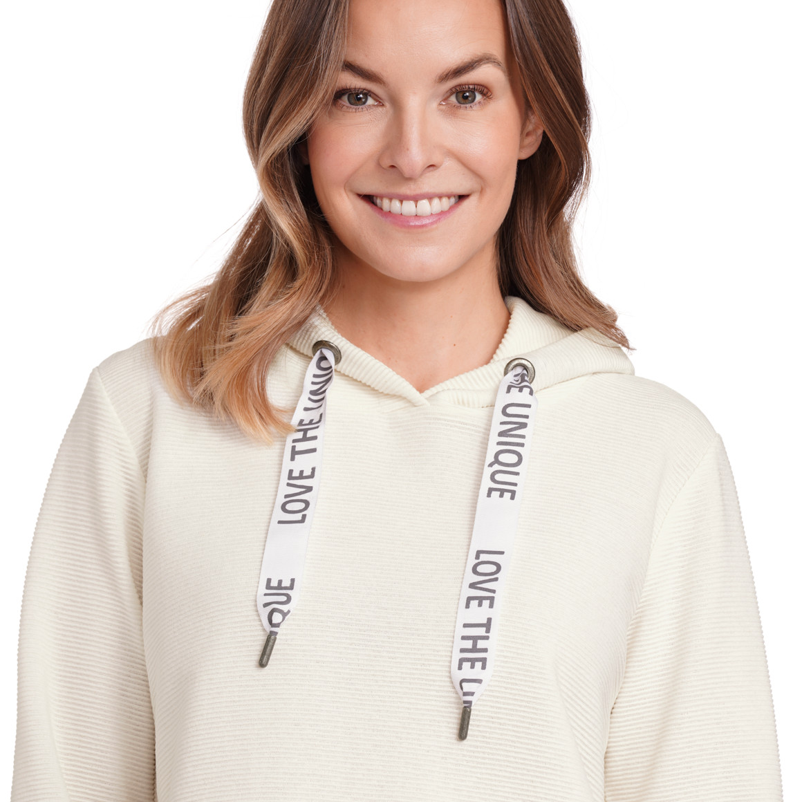 Gina Benotti Damen Sweatshirt im Lagen-Look weiss