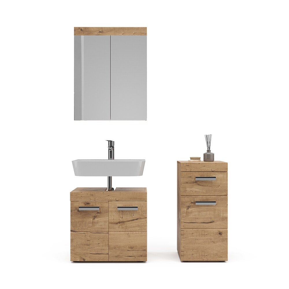 Vicco Badmöbel Set Badezimmermöbel Luna Spiegelschrank Unterschrank Midischrank