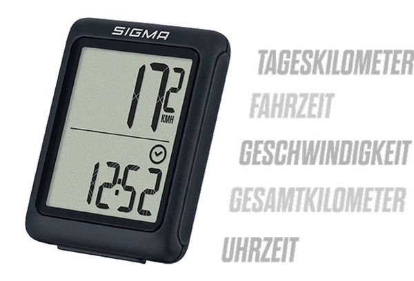 BC 5.0 WR Velocomputer mit Kabel  schwarz