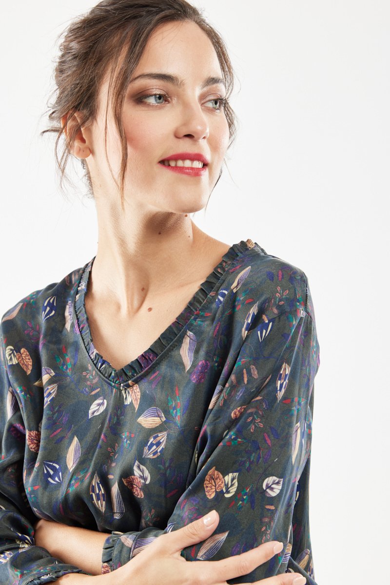 Blouse imprimée Nathalie - cupro