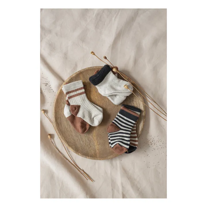 1+ in the family Chaussettes Terzo Rayées | Gris anthracite