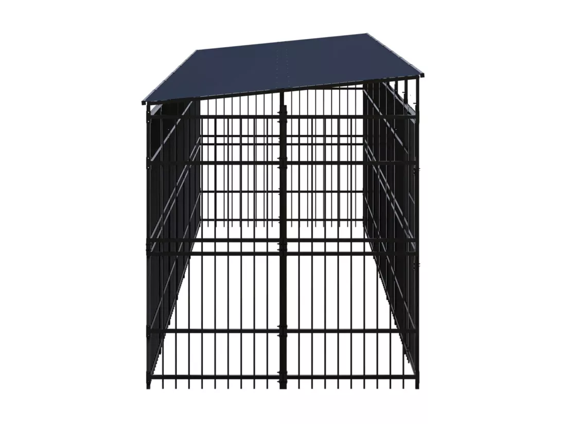 Chenil cage enclos pac noire 672 x 192 x 200 cm 02_0041737