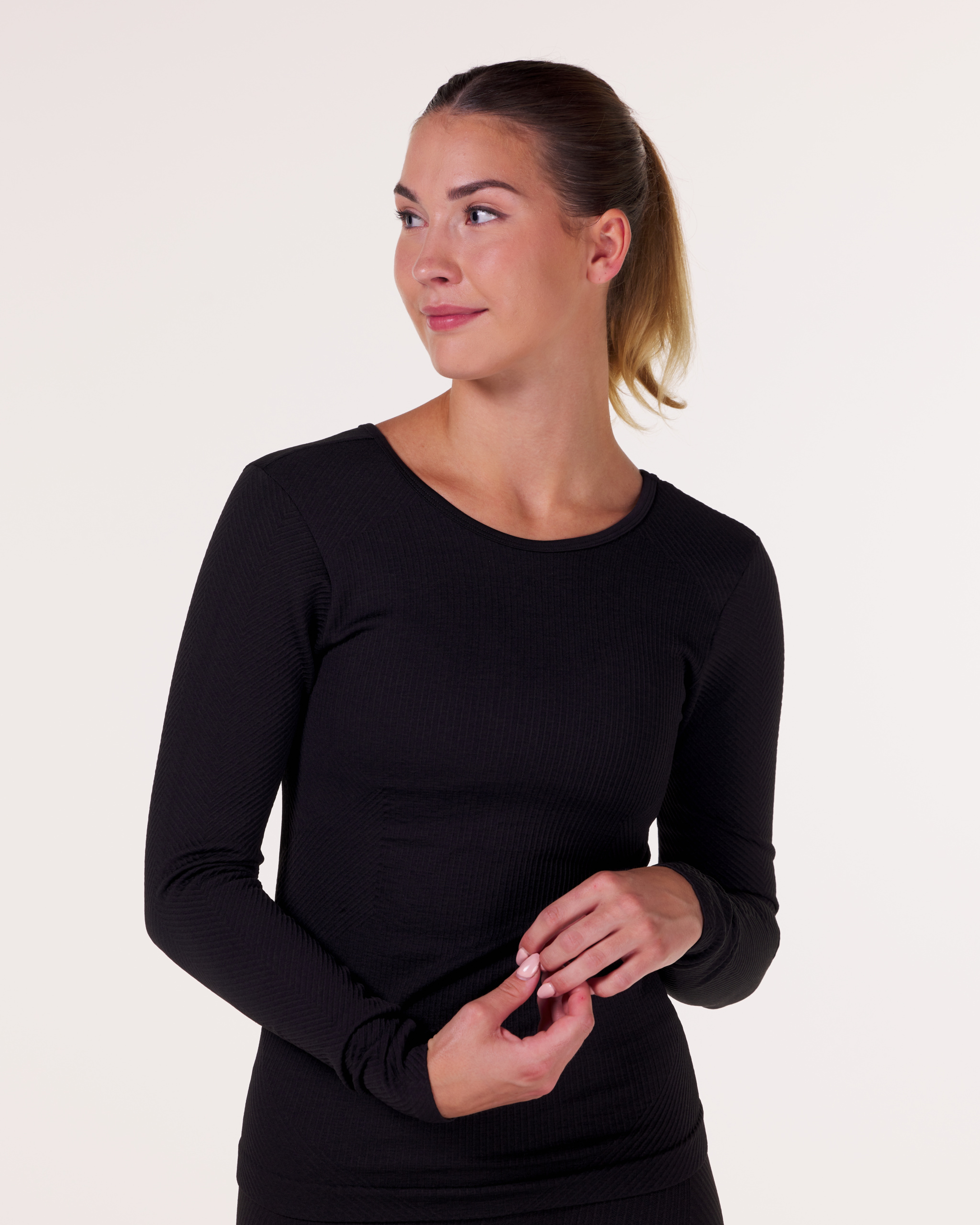 LEVITY SETT Balance Herringbone Seamless Black Marl