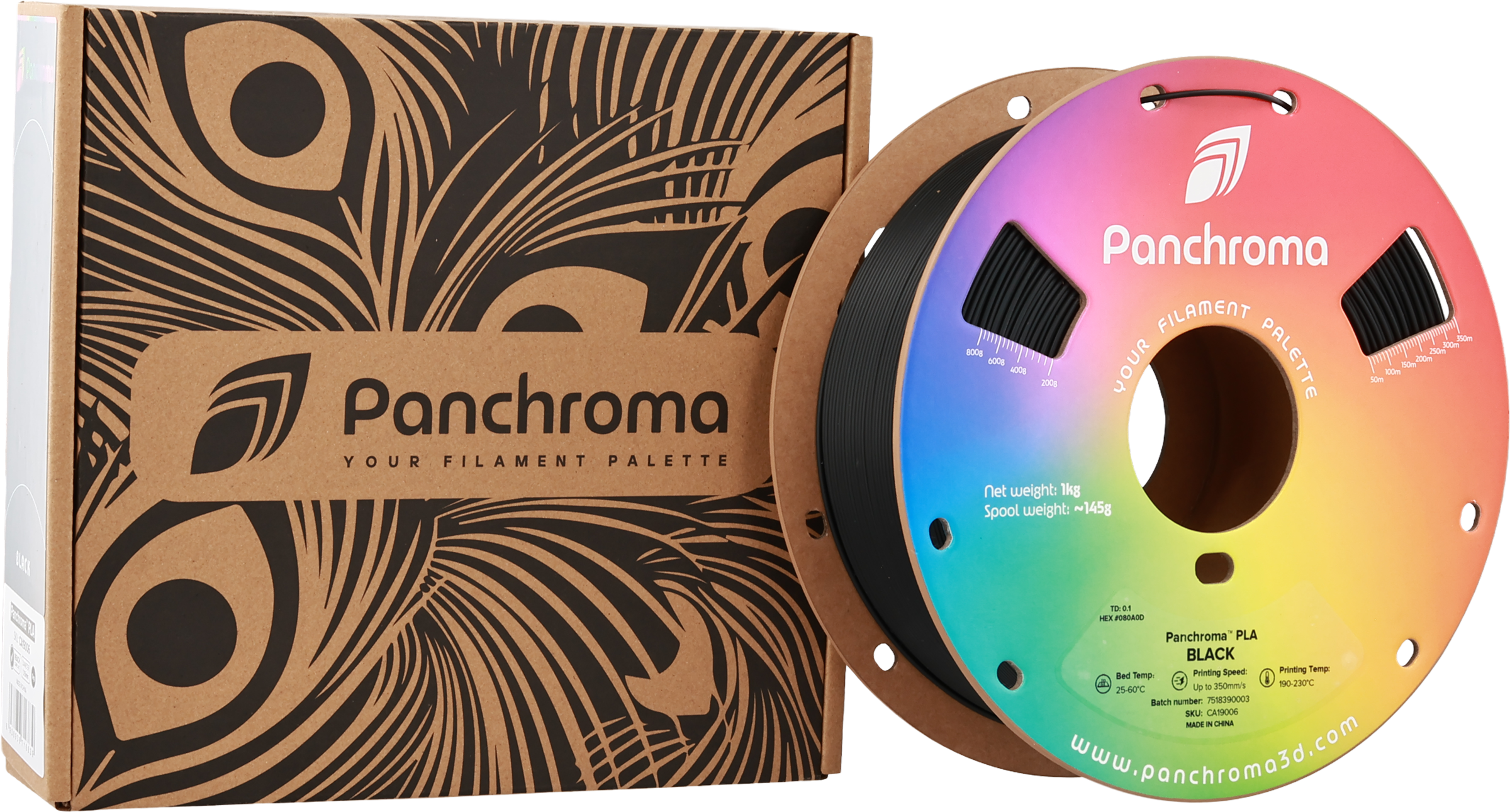 Polymaker  Panchroma™ PLA Black, 1,75 mm / 1000 g    High-Speed Filament in Black