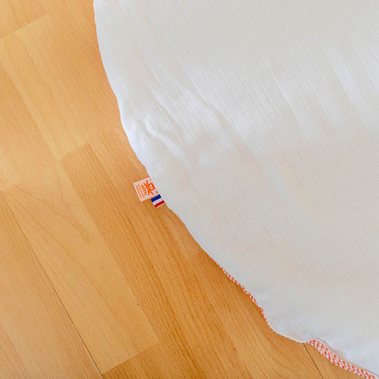 Papate Tapis d'Eveil Havane en Coton Bio blanc - 115x115 cm