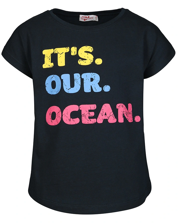 T-Shirt OUR OCEAN in dunkelblau