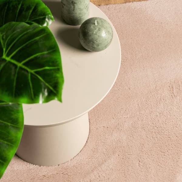 vidaXL Teppe HUARTE kort luv mykt og vaskbart blush 140x200 cm