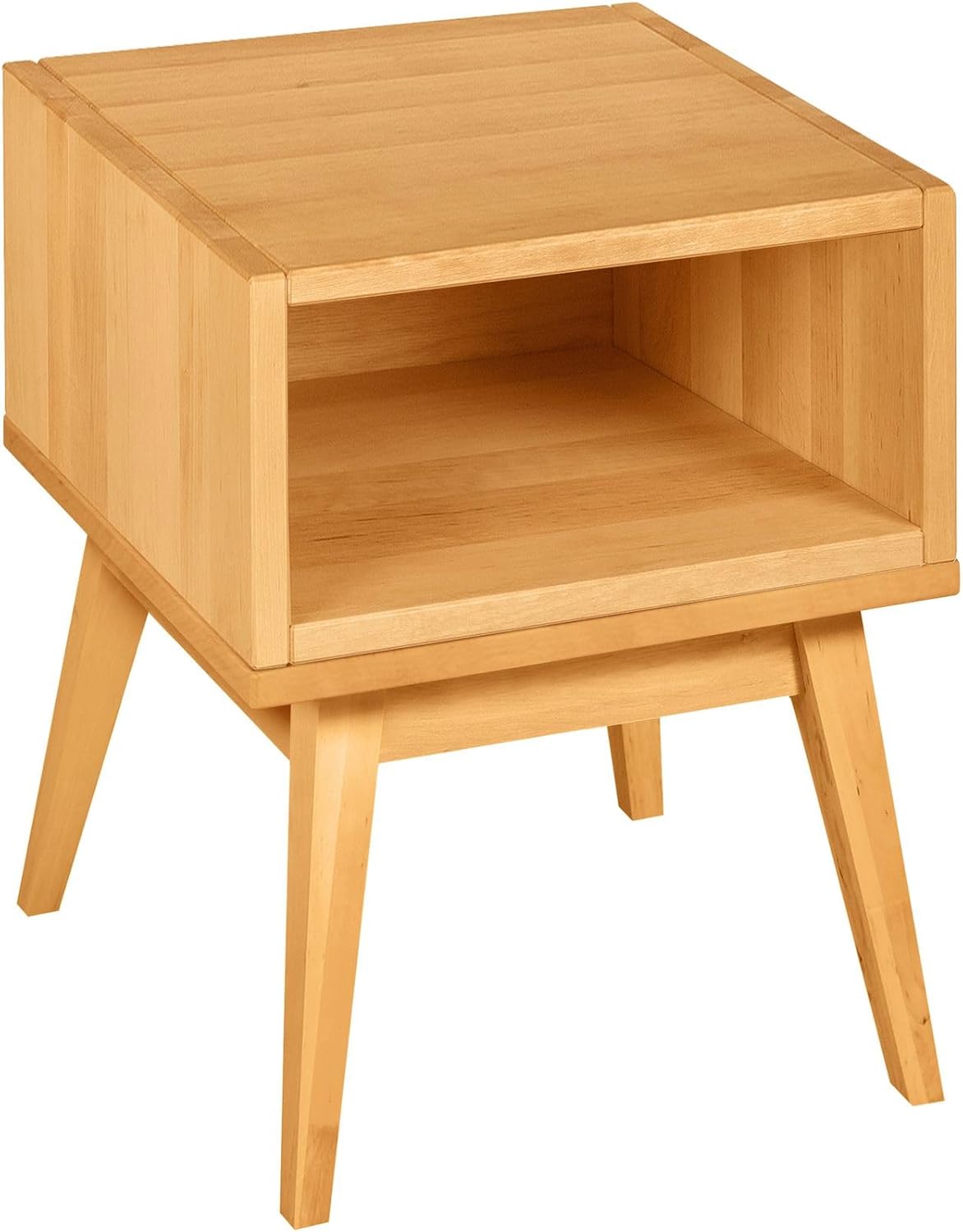 Original Laura Retro Nachttisch von BioKinder® | Regalwürfel, Nachttisch, Höhe 42 cm | aus 100% Massivholz, mit bioola natürlich geölt, Erle
