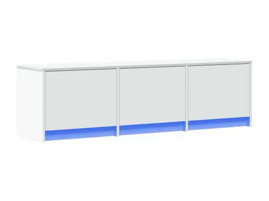 Meuble TV avec LED blanc 140x34x40 cm bois d'ingénierie