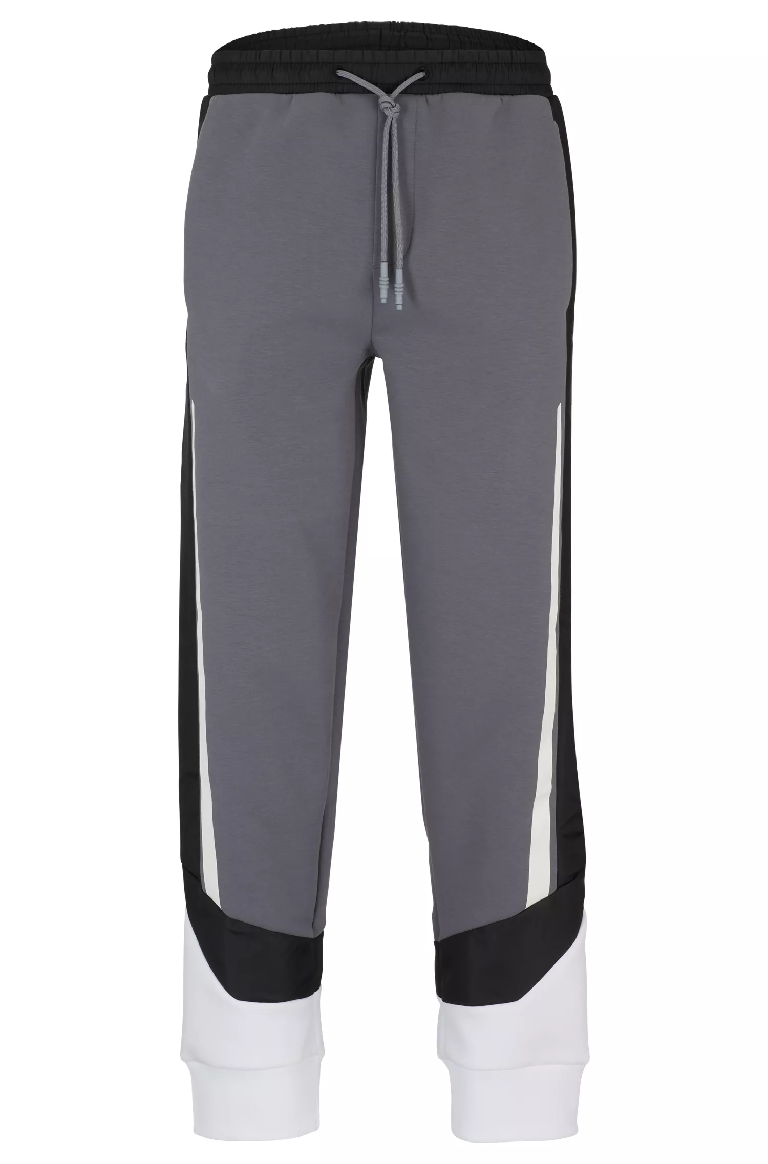 Calça de fato de treino BOSS verde, em tecido misto, com logótipo estampado.