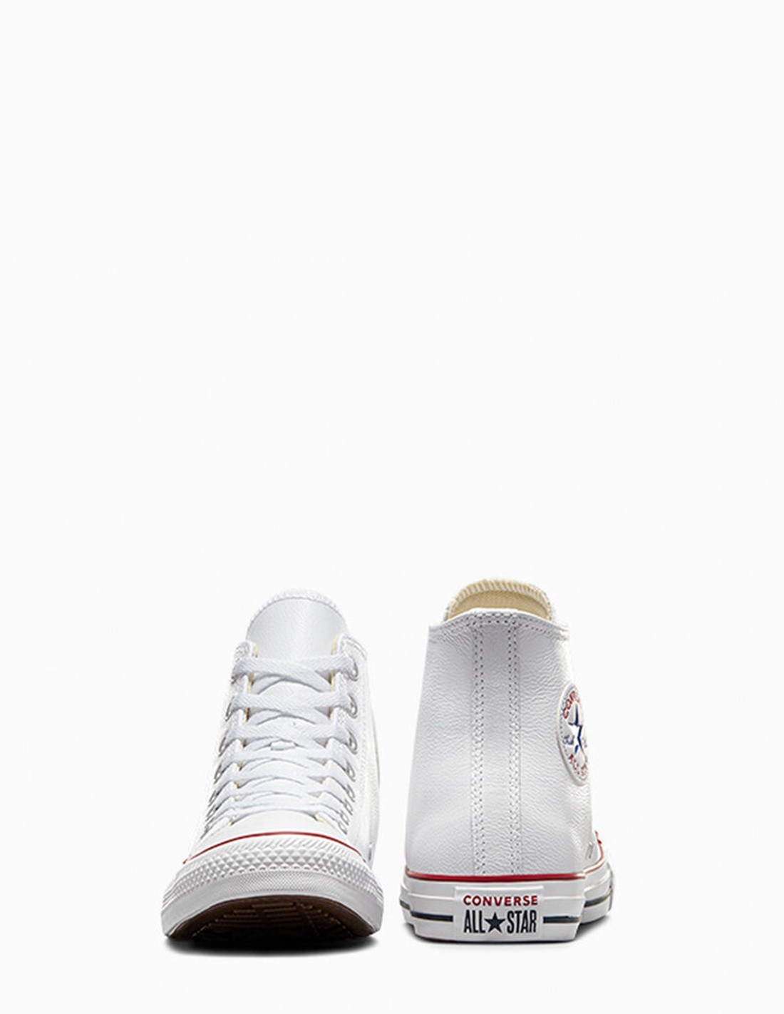converse Sneakers Femme Chuck Taylor Hi White Cuir