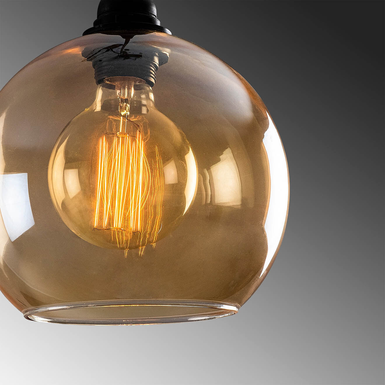 Sheen Suspension Gold  doré/noir - 20x20x116 cm