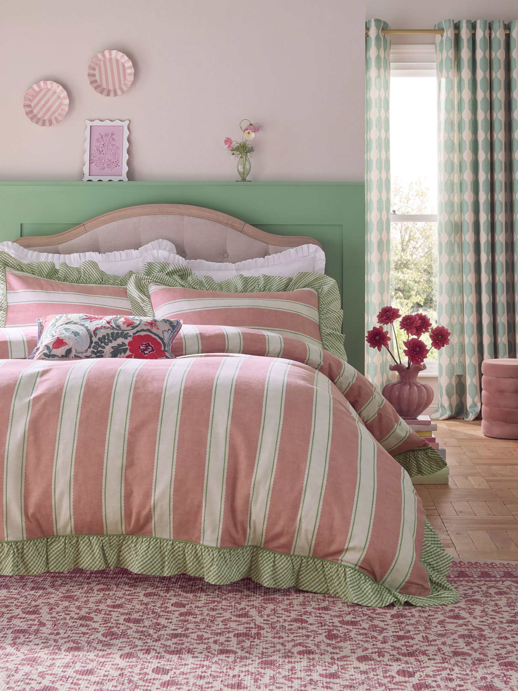 Brushed Cotton Frill Duvet Cover and Pillowcase Set