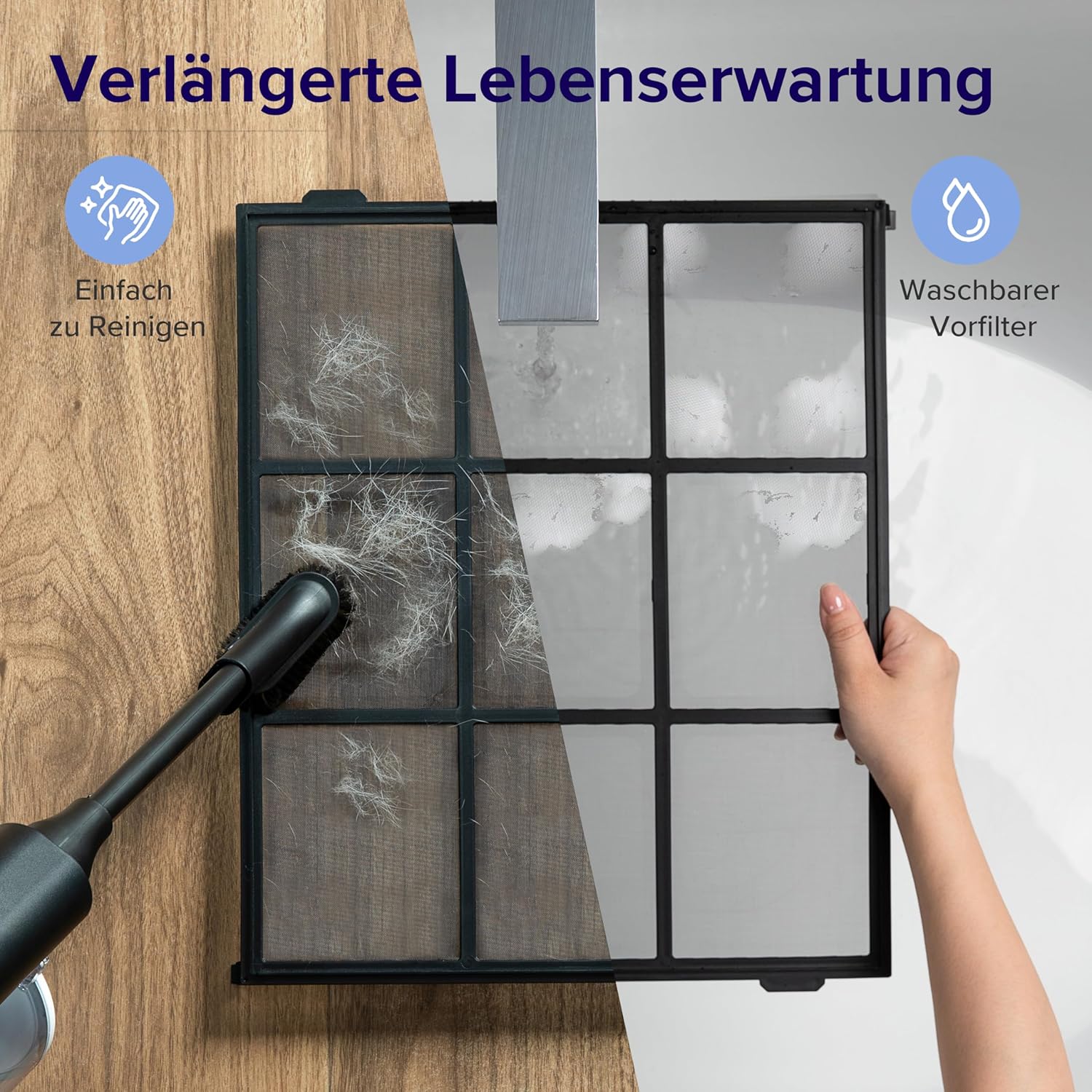 LEVOIT Luftreiniger Allergiker mit Tiermodus, bis zu 108 ㎡ Raucherzimmer Wohnung, Dualsensor&Waschbarer Vorfilter, HEPA Luftfilter gegen 99,97% von Tierhaare&-gerüche Schimmel Pollen Staub