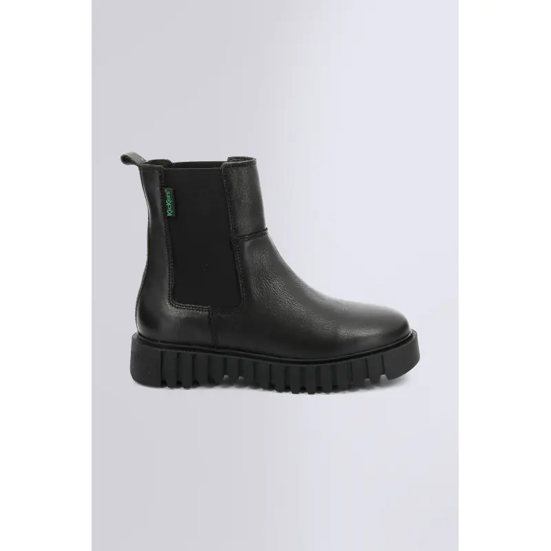 KICK FAVORITE NOIR  BOOTS Cuir Femme