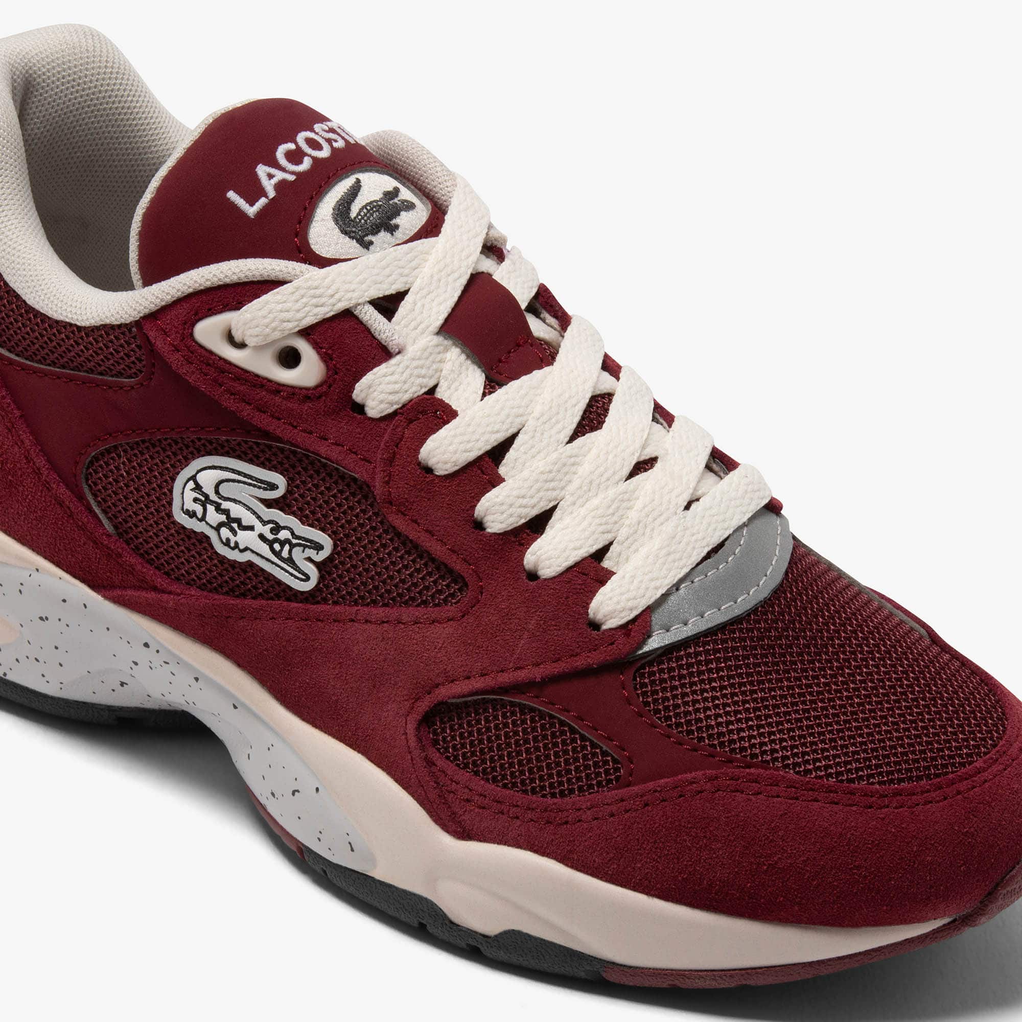 Sneakers Storm 96 Vintage femme cuir velours Sneakers - Rouge - Lacoste - Femme