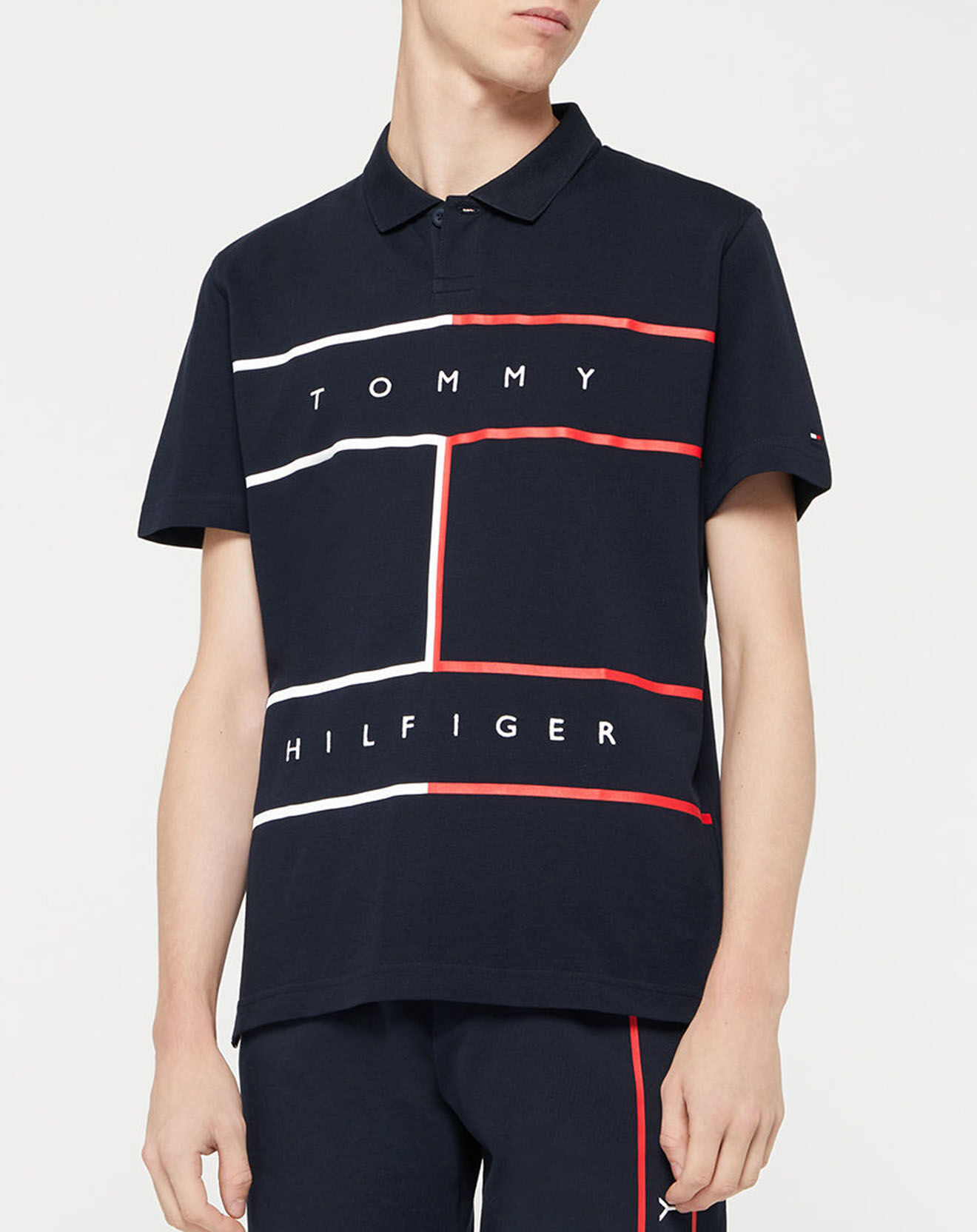Tommy Hilfiger Polo Regular Flag bleu marine