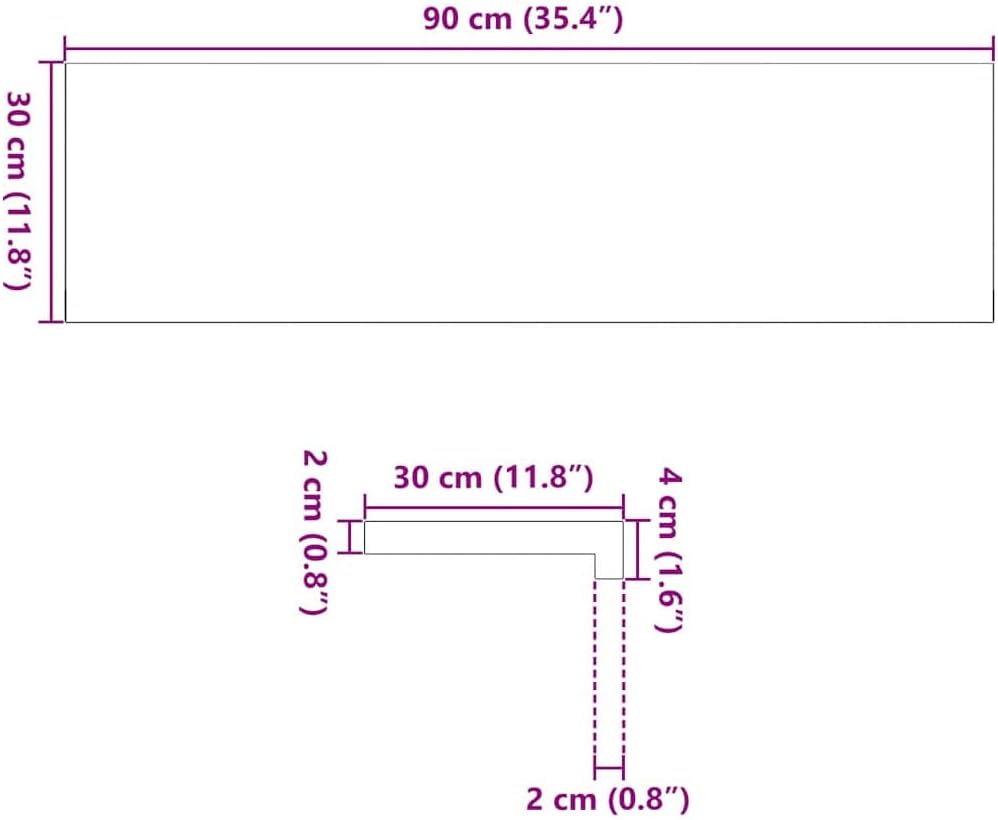vidaXL Treppenstufen 12 STK. Unbehandelt 90x30x2 cm Massivholz Eiche, Treppenstufe für Holztreppen, Treppenstufe Holz, Fenstersims, Treppenstufe Eiche