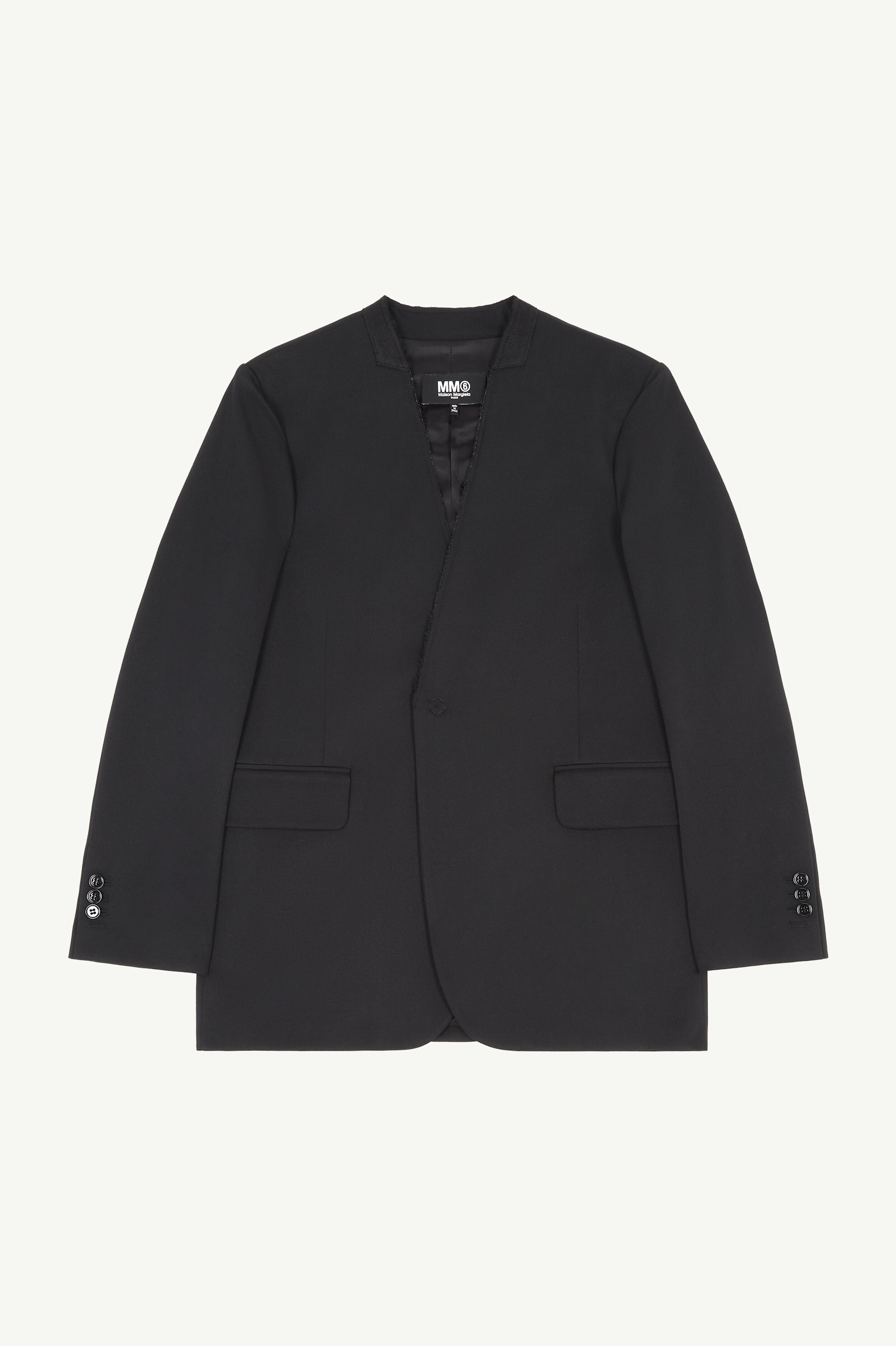 Veste de costume sans col pour femme