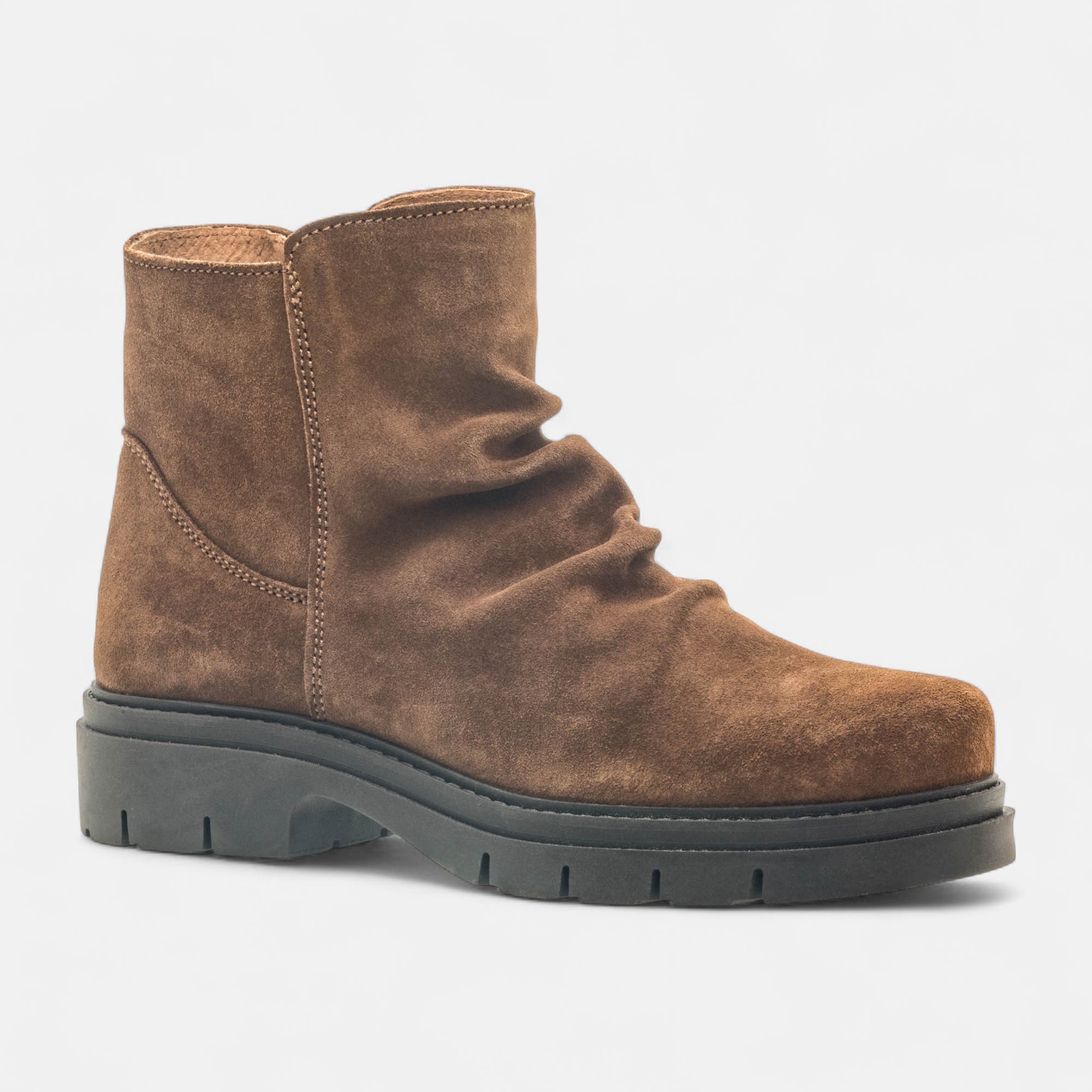 Boots Femme en cuir taupe
