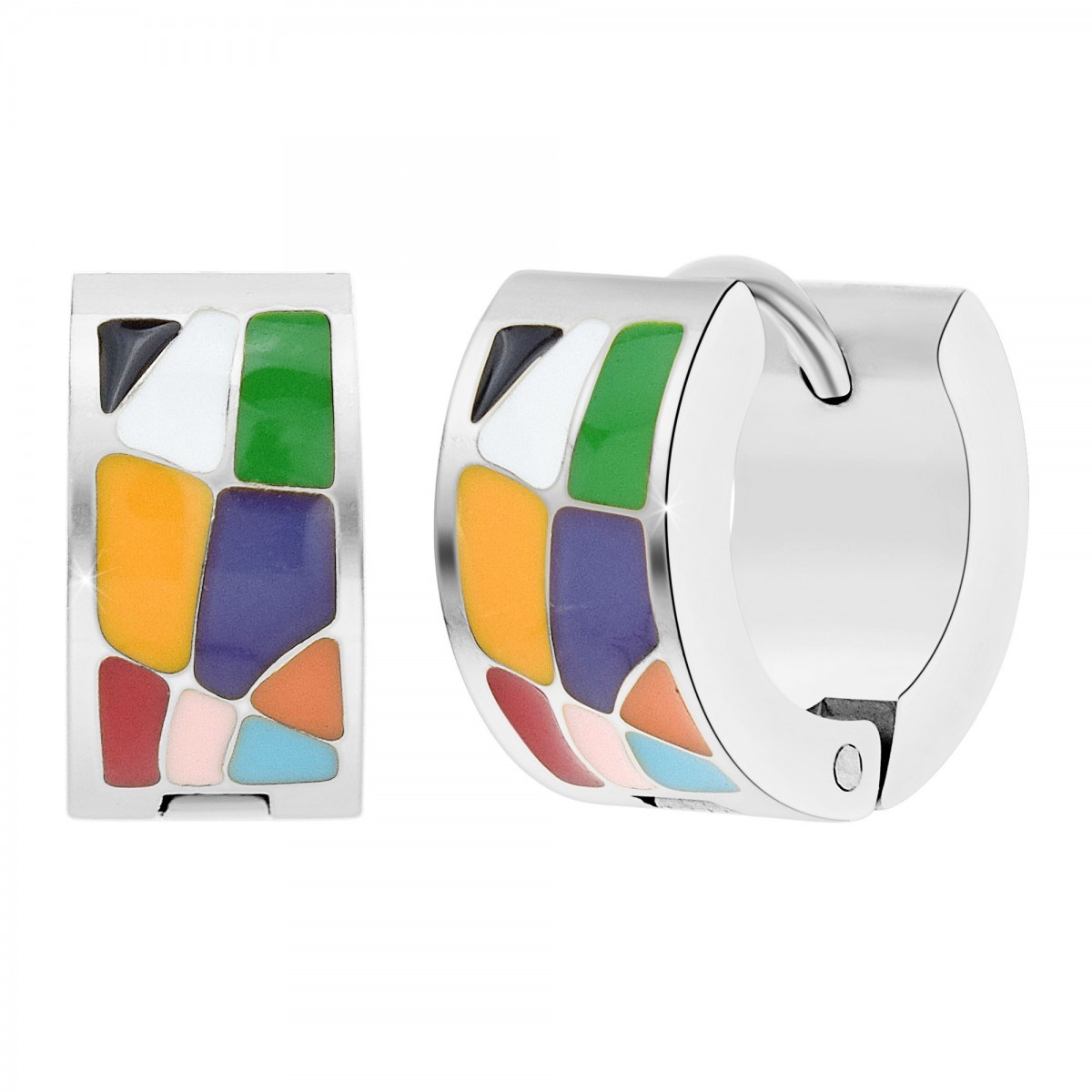 Boucles d'oreilles en acier inoxydable SC Crystal