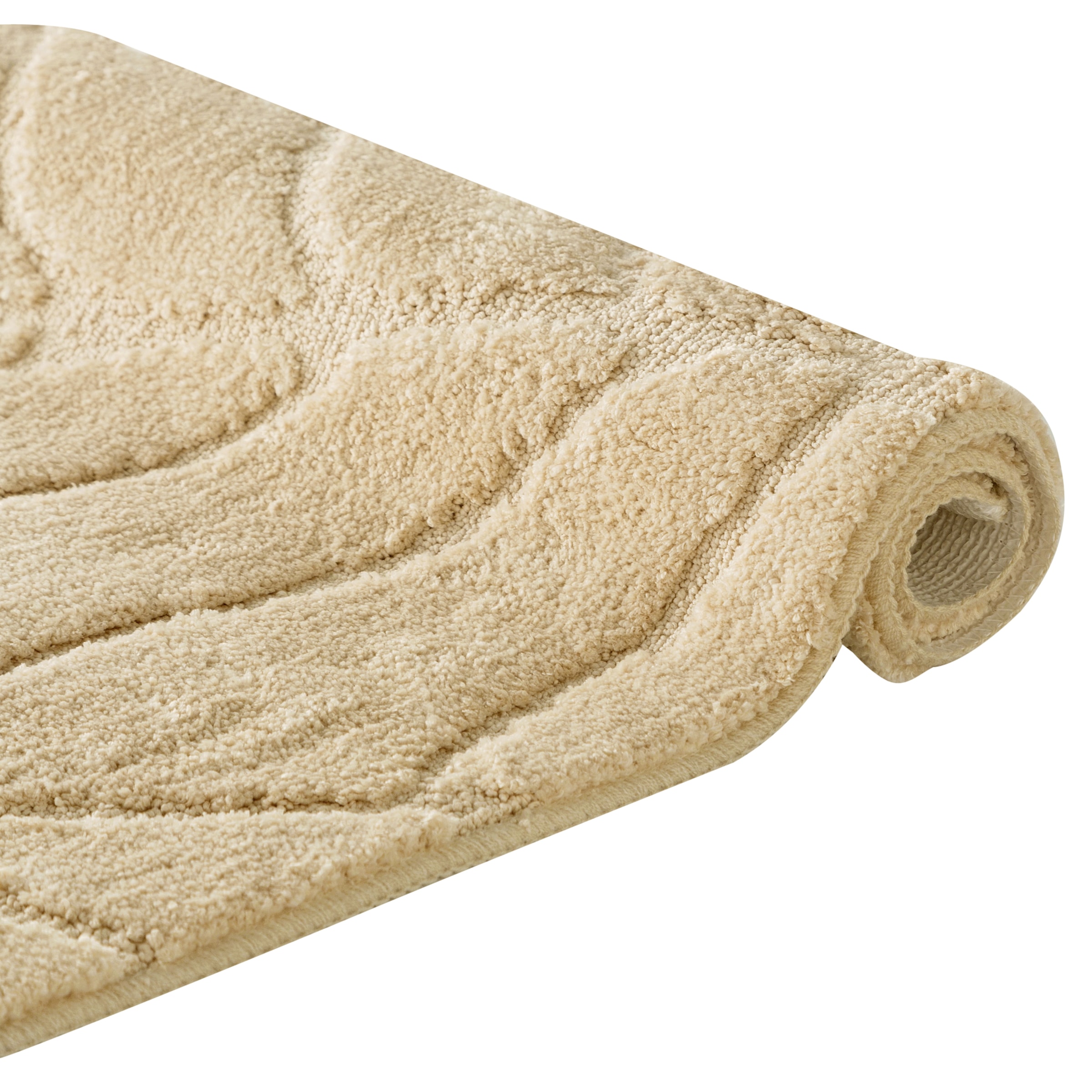 my home Badematte »Epense, Badvorleger, Badezimmer Teppich, Duschmatte mit Blattstruktur« Höhe 10 mm rutschhemmend beschichtet fussbodenheizungsgeeignet | schnell trocknend Badteppich, Uni, Blätter, Hoch-Tief, verschiedene Farben und Grössen