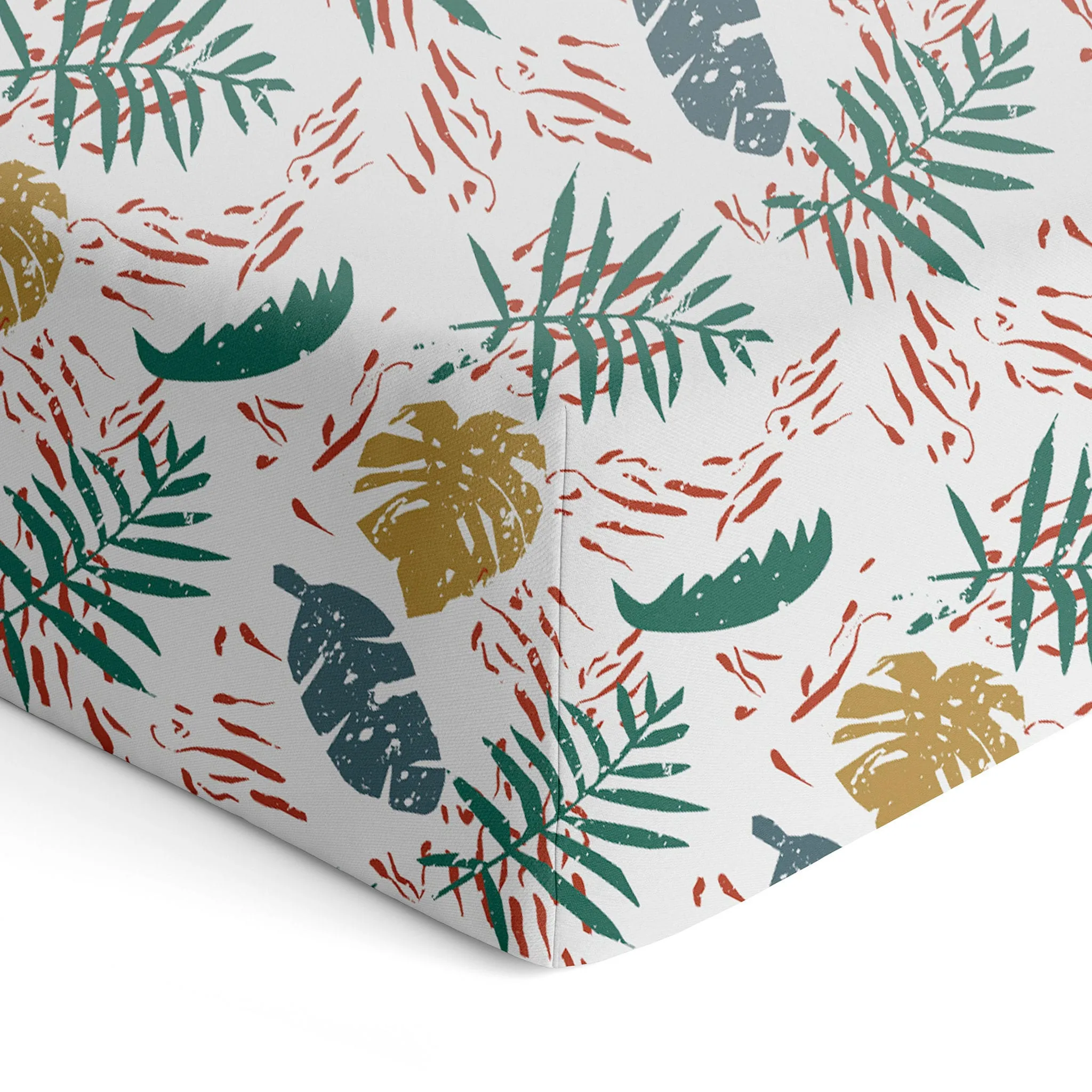 Origami Maison Drap Contour pour Lit de Bébé - Tropical