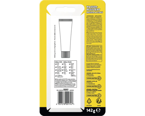 Pattex Lijm in plaats van boren waterbestendige montagelijm 142 g