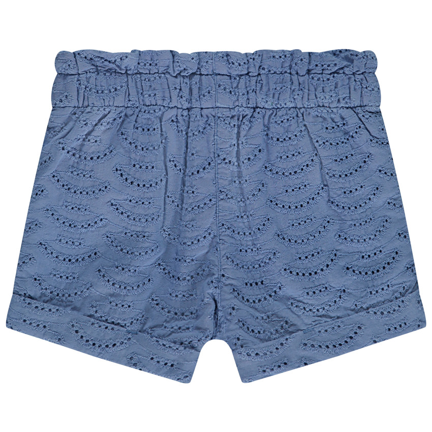 Short en broderie anglaise avec nœud fantaisie pour bébé fille
