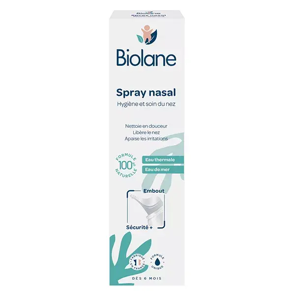 Spray Nasal de Água do Mar Biolane Baby 100% Natural a partir dos 6 Meses 100ml