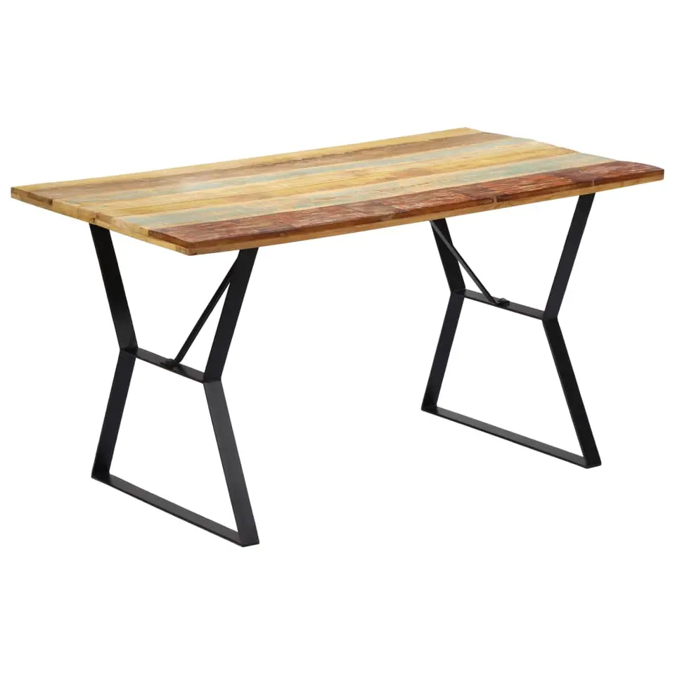 vidaXL - Eettafel - Multikleur - Hout - 140 x 80 x 76 cm