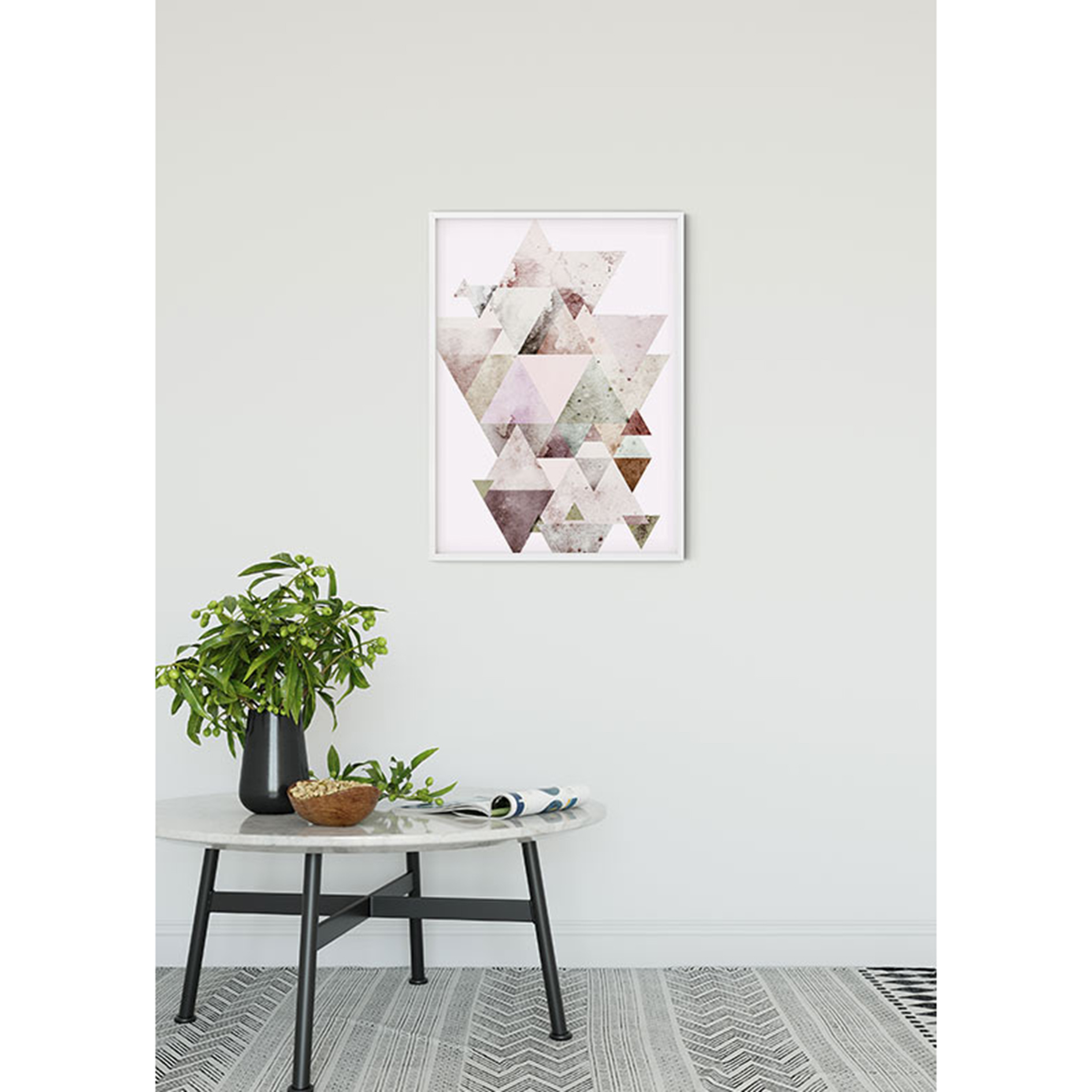 Wandbild TRIANGLES RED - bunt - 50x70 cm