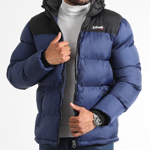 Doudoune Capuche Utah 2 Bleu Marine Noir
