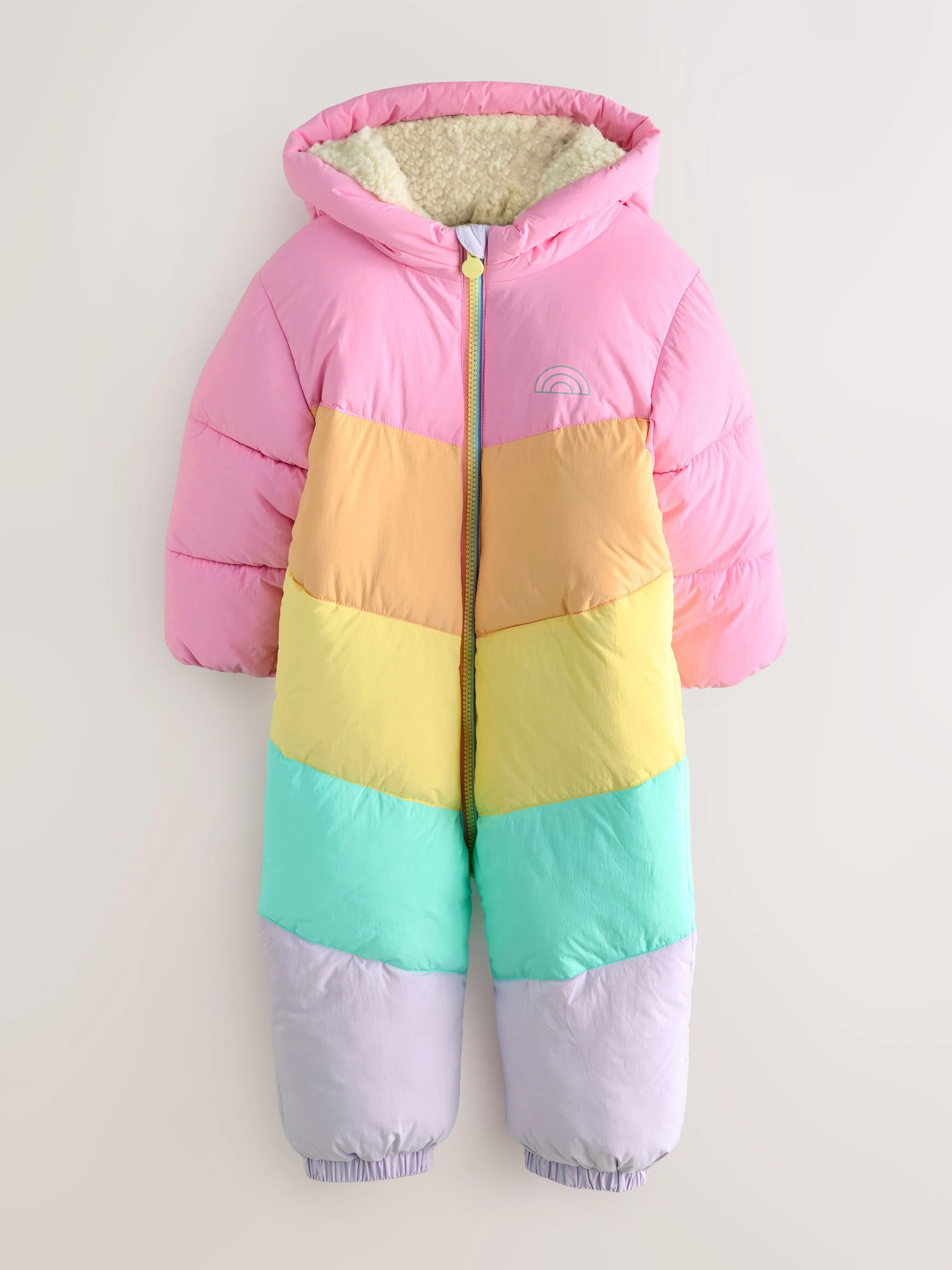 Little Bird by Jools Oliver regenbestendig sneeuwpak met pastelkleurige regenboogvlakken