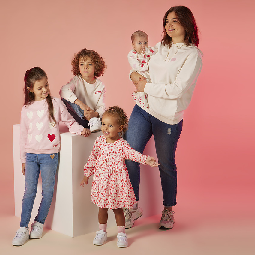 Sweat molleton oversize brodé et printé pour enfant