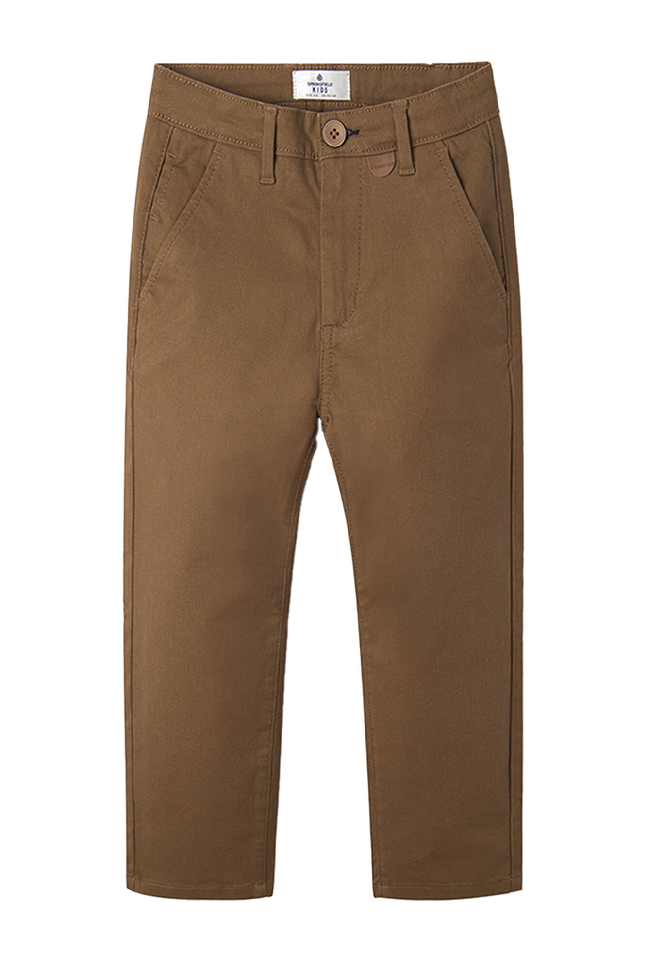 Calças chino com microestampa para meninos