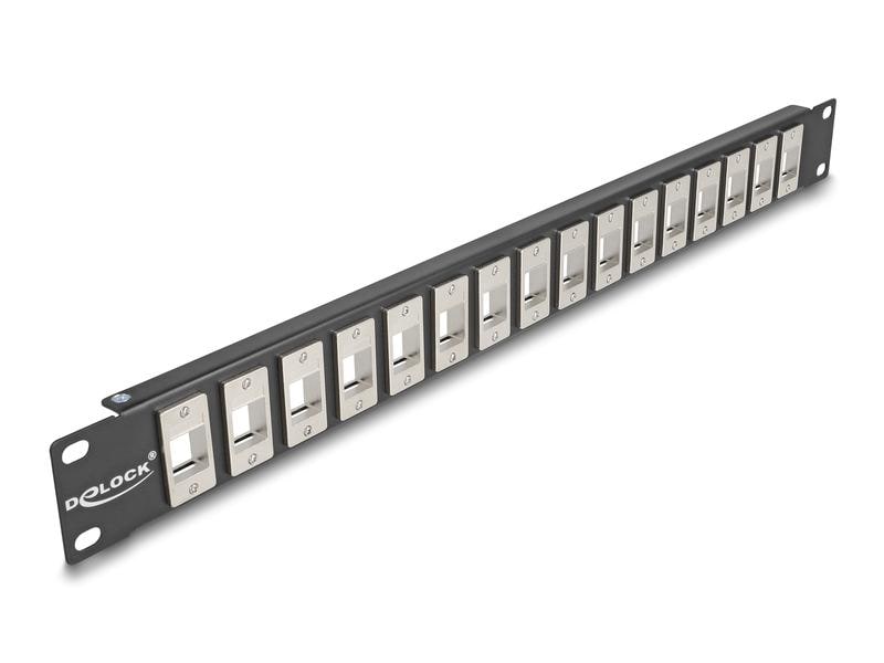 Delock Patchpanel Keystone 16 Port 1 HE 19