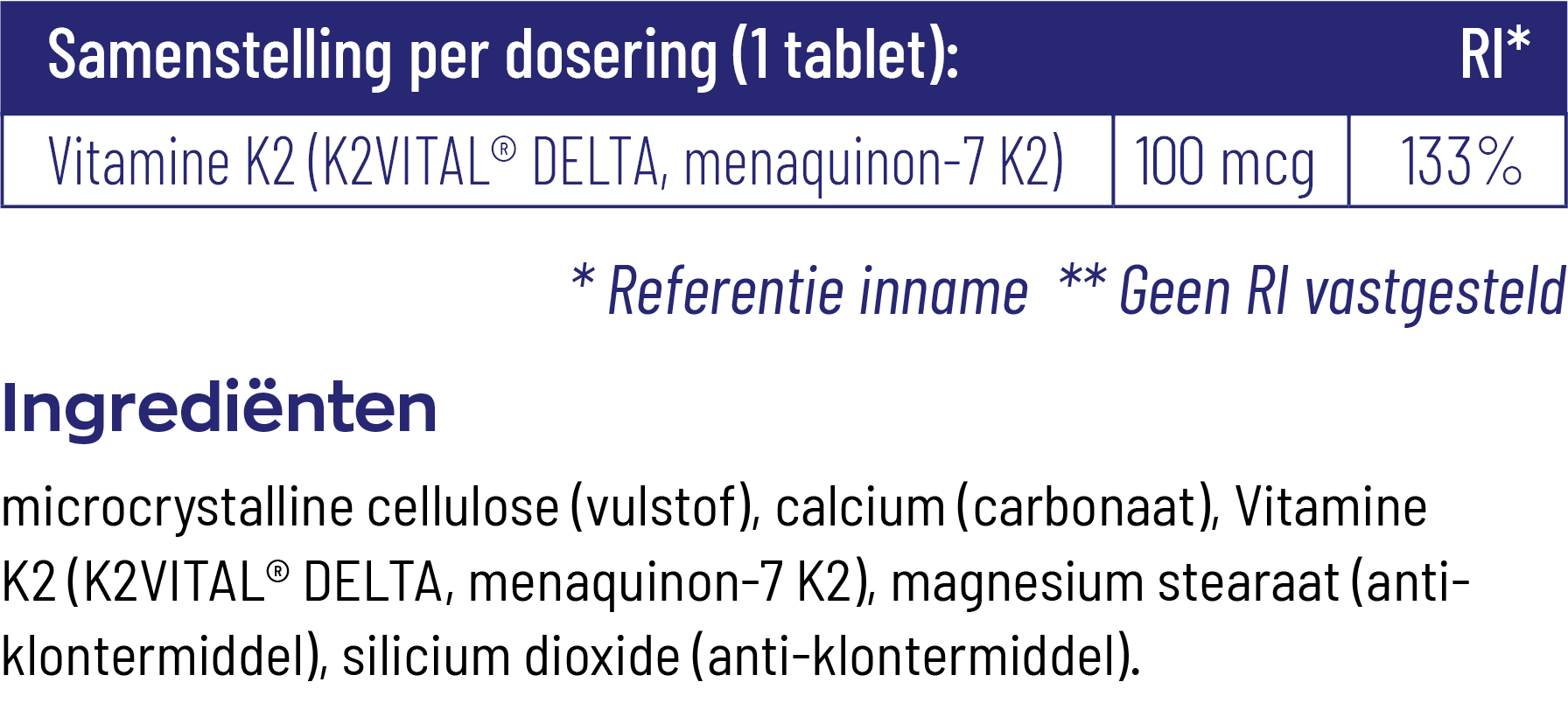Vitakruid Vitamine K2 100 Mcg K2Vital® Delta (60 tabletten)