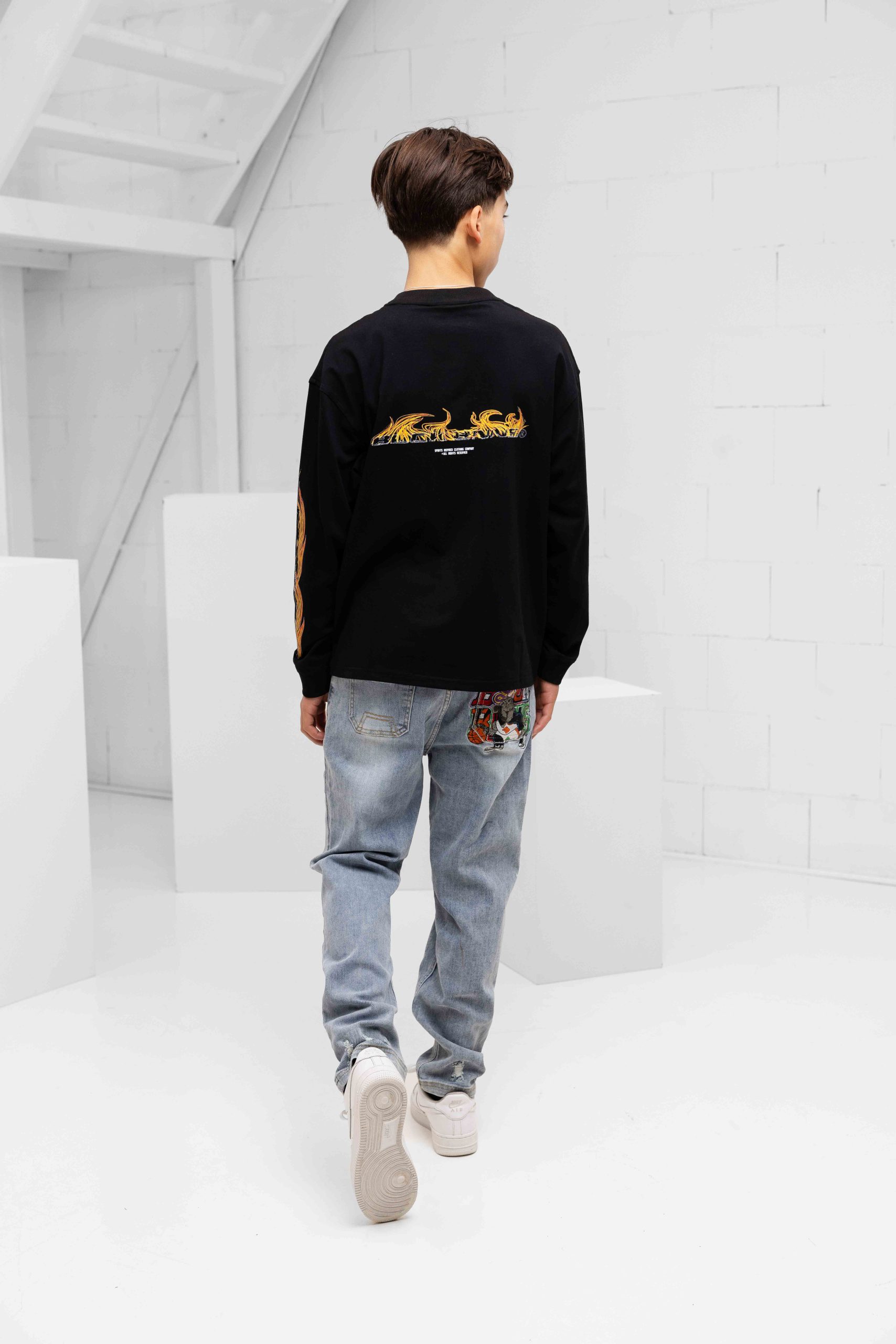 Black Bananas Blaze Longsleeve T-Shirt Kids Zwart