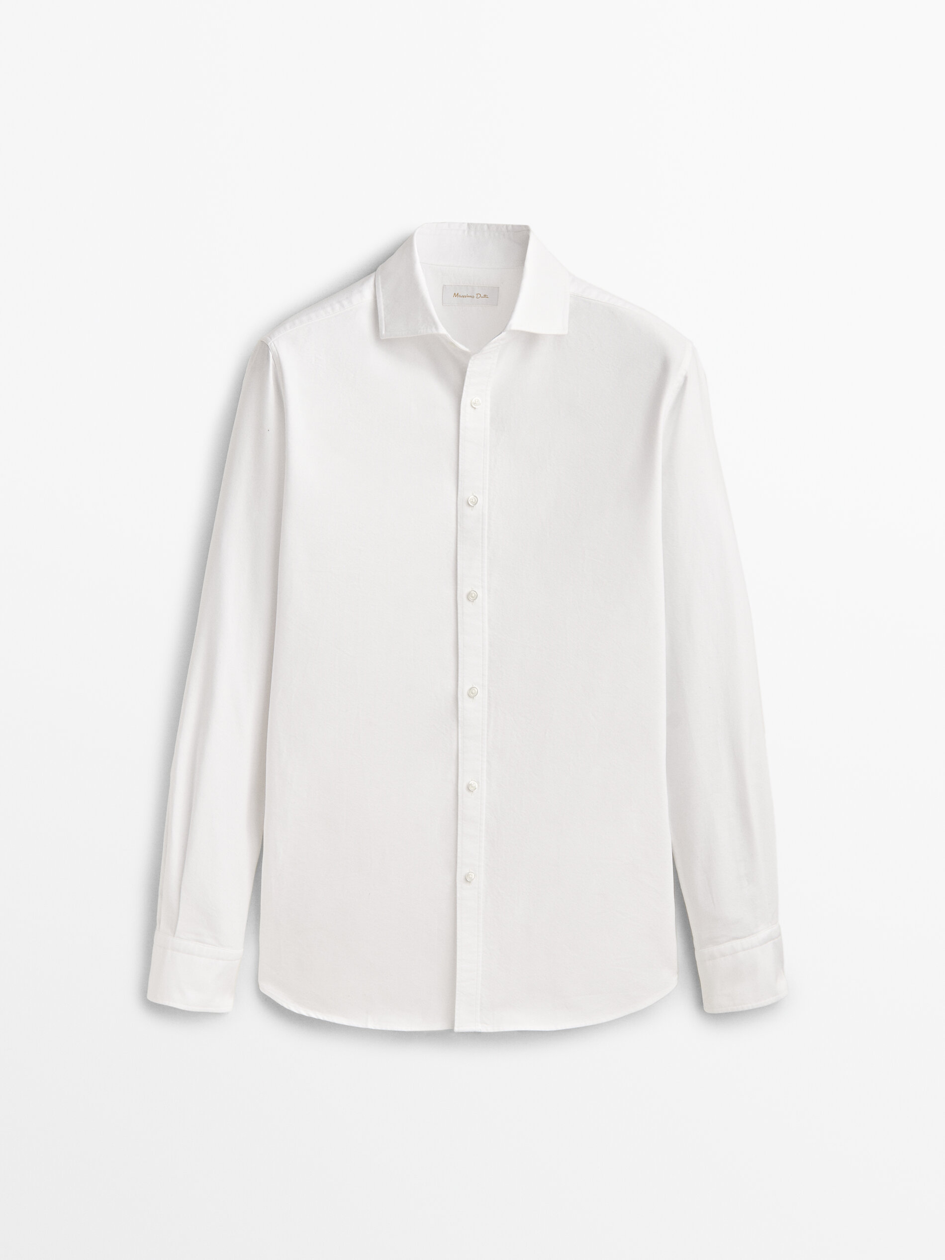 Camisa oxford de algodão slim fit - BRANCA