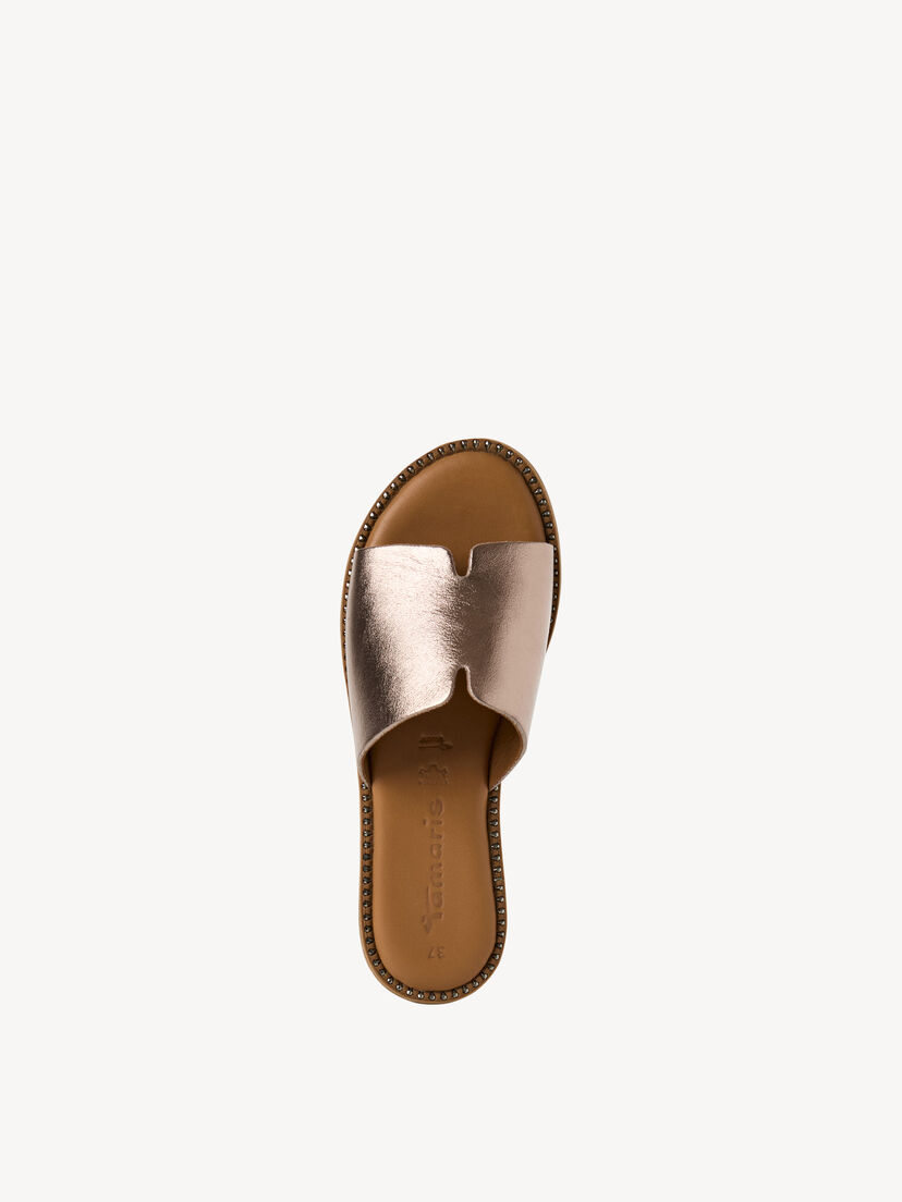 Leren Slipper - metallic